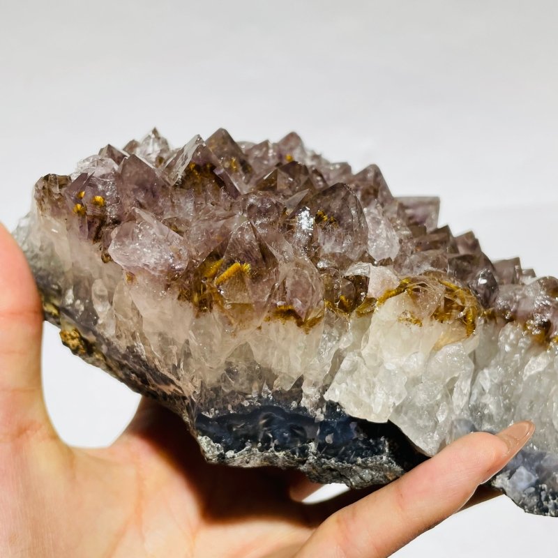 5 Pieces Raw Amethyst Super7 Cacoxenite Cluster Stone -Wholesale Crystals