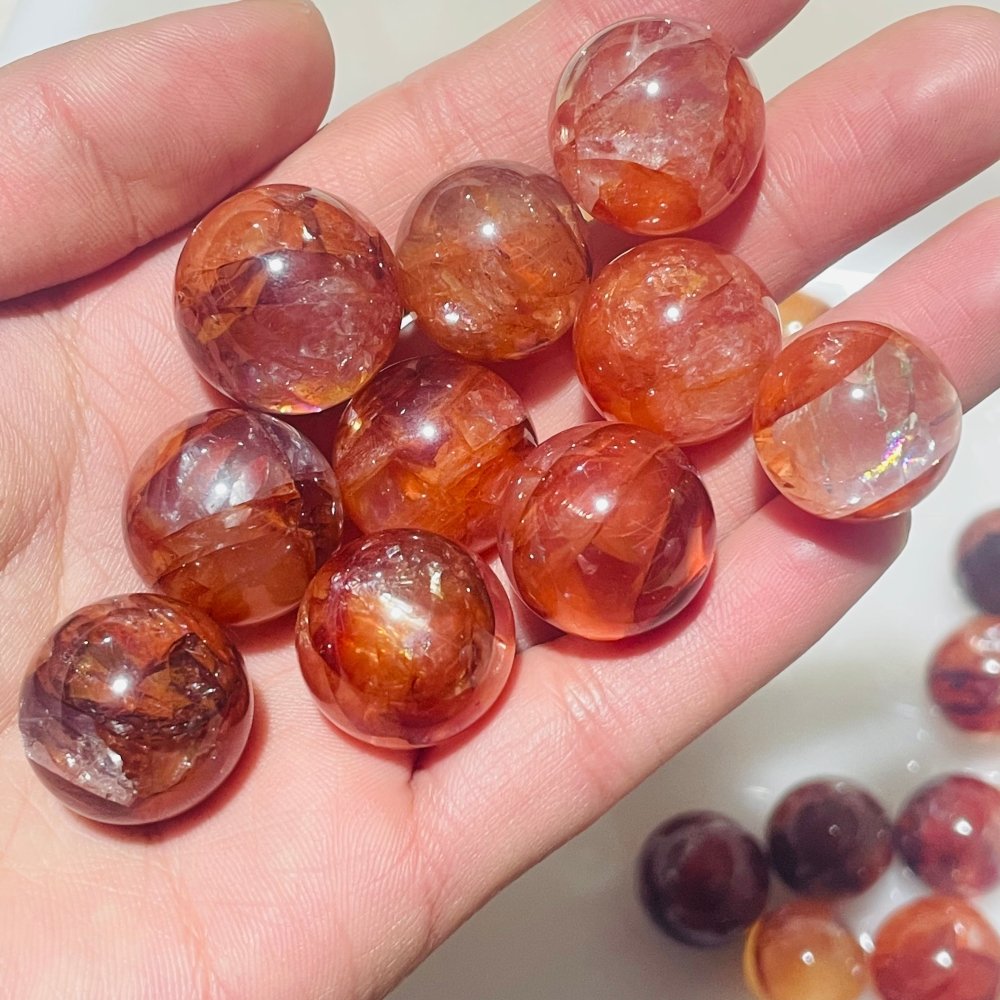 50 Pieces High Quality Rainbow Fire Quartz Spheres -Wholesale Crystals