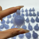 51 Pieces Blue Lace Agate Sea Turtle Carving - Wholesale Crystals