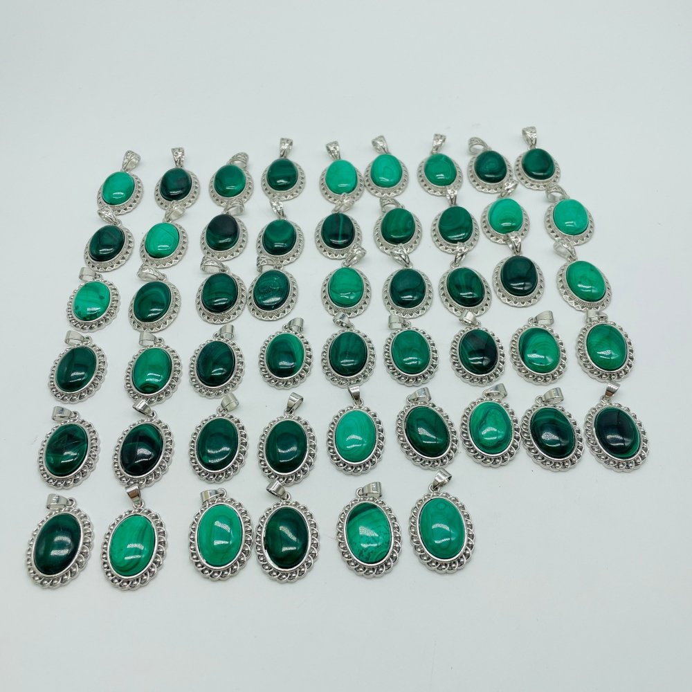 51 Pieces Malachite Charm Pendant -Wholesale Crystals