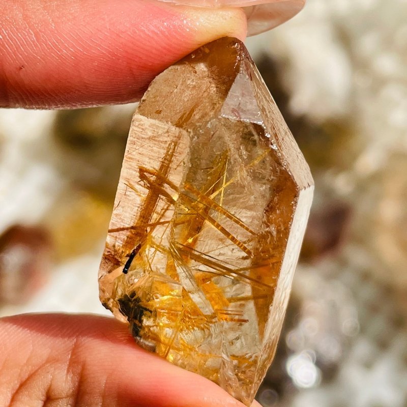 55 Pieces High Quality Gold Rutile Quartz Raw Stone - Wholesale Crystals