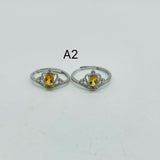 Two Styles Crown S925 Sterling Silver Citrine Crystal Ring Wholesale -Wholesale Crystals