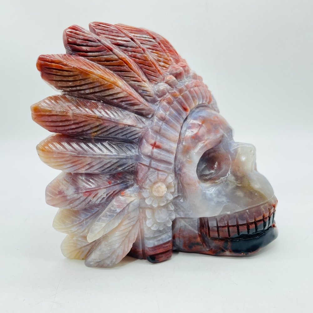 Unique Ocean Jasper Maya Skull Carving -Wholesale Crystals