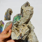 6 Pieces Large Aura Druzy Sphalerite Tower -Wholesale Crystals