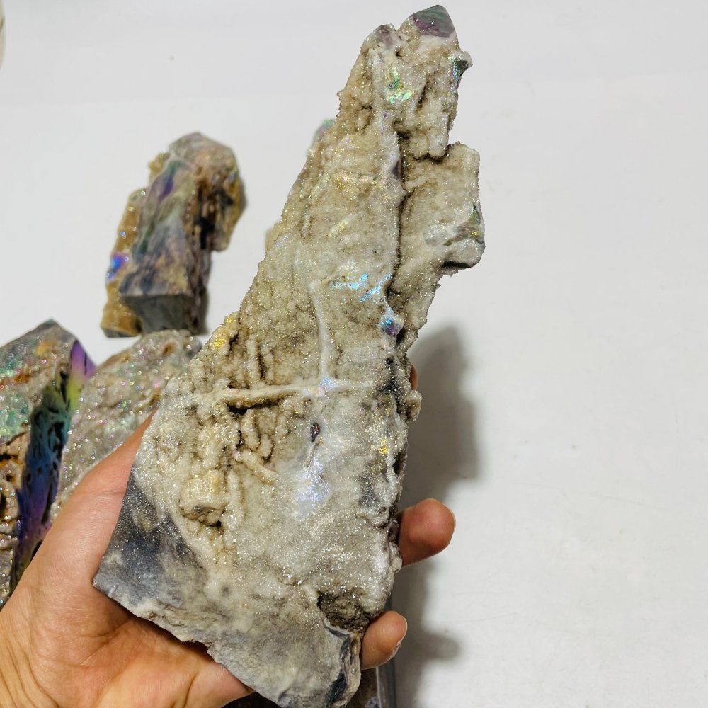 6 Pieces Large Aura Druzy Sphalerite Tower -Wholesale Crystals