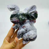 6 Pieces Large Ocean Jasper Elephant Carving -Wholesale Crystals