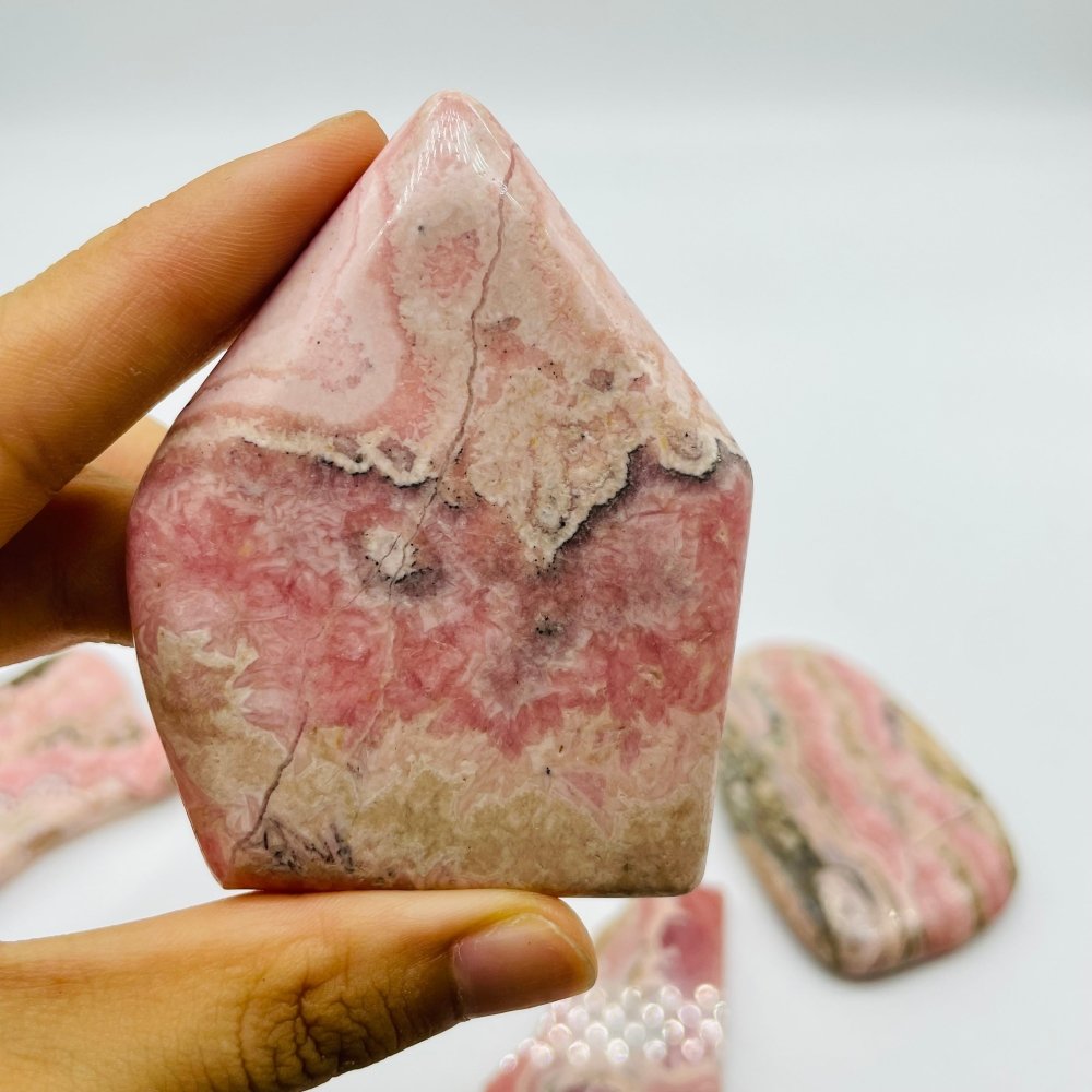6 Pieces Small Rhodochrosite Slab -Wholesale Crystals