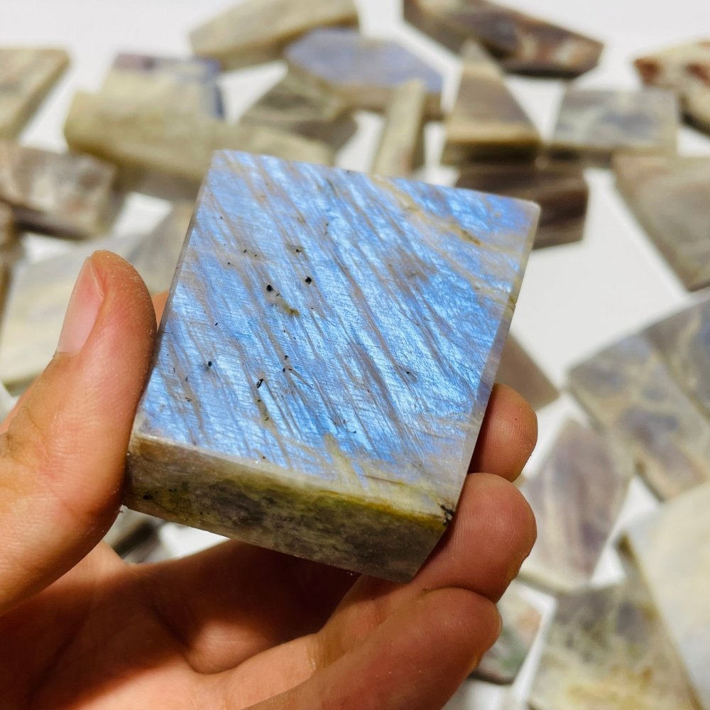 66 Pieces High Quality Blue Moonstone Mixed Sunstone Free Form -Wholesale Crystals