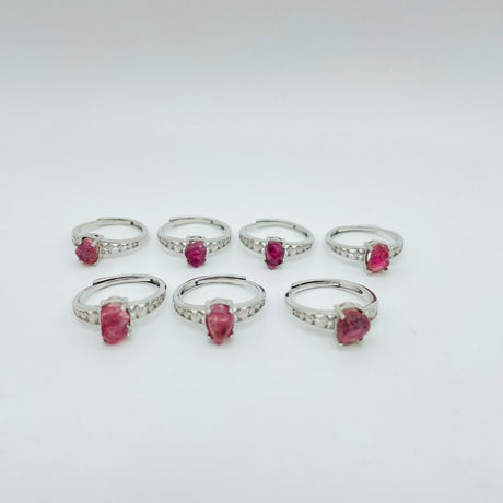 Beautiful Raw Red Tourmaline Gemstone Ring Wholesale -Wholesale Crystals