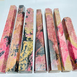 7 Pieces Beautiful Large Red Rhodonite Tower - Wholesale Crystals