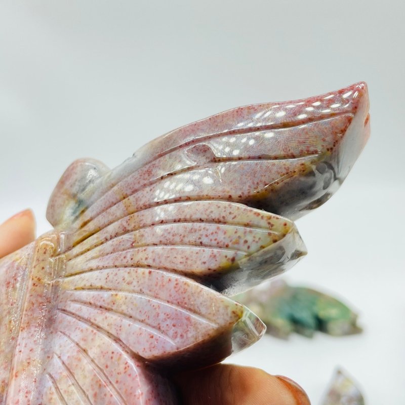 7 Pieces Beautiful Ocean Jasper Butterfly Fairy Carving -Wholesale Crystals