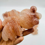 7 Pieces Fire Quartz GoldFish Carving -Wholesale Crystals