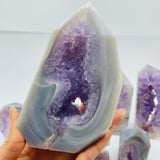 7 Pieces Geode Amethyst Agate Tower Points -Wholesale Crystals