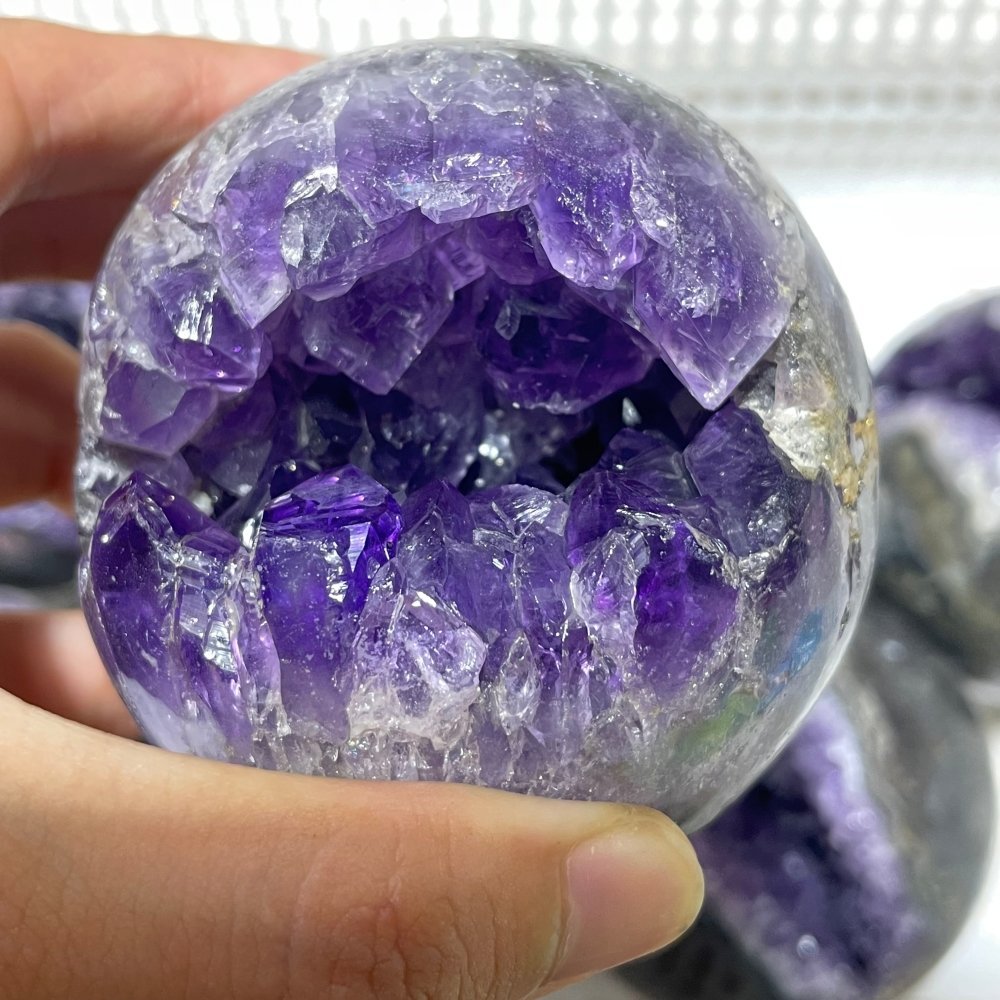 7 Pieces High Quality Amethyst Cluster Spheres -Wholesale Crystals