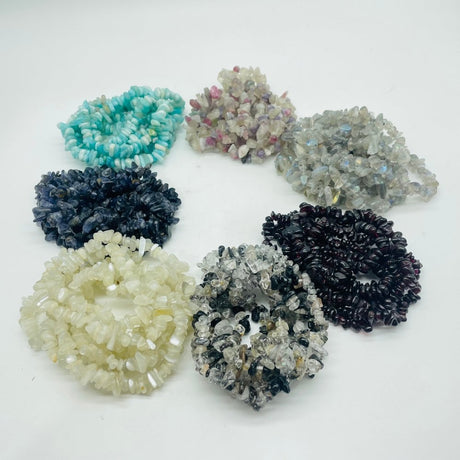 7 Types Chip Bracelet Wholesale Cordierite Garnet White Moonstone -Wholesale Crystals