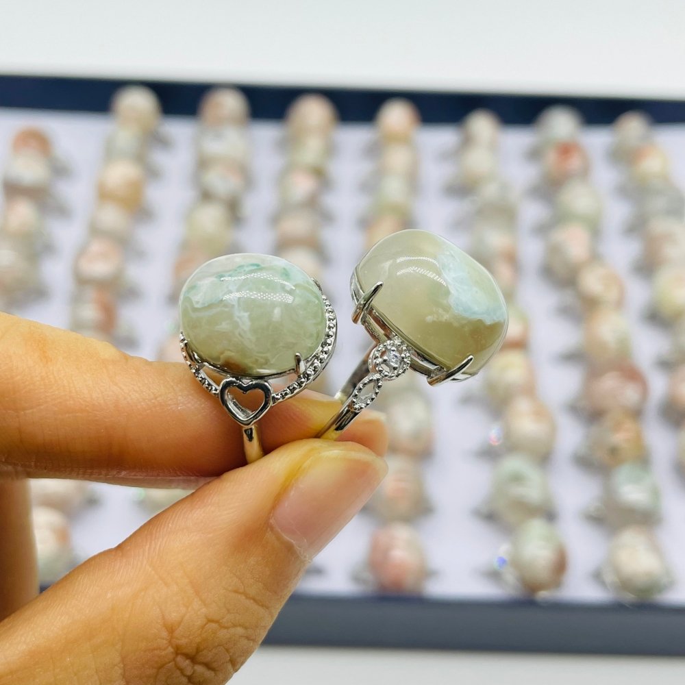 78 Pieces Sakura Flower Agate Different Styles Ring -Wholesale Crystals