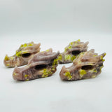 Peach Blossom Stone(Chinese name) Dragon Head Carving Wholesale -Wholesale Crystals