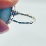 8 Pieces Beautiful Larimar Different Styles 925 Sterling Silver Rings -Wholesale Crystals