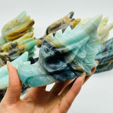 8 Pieces Large Caribbean Calcite Dragon Head Carving -Wholesale Crystals