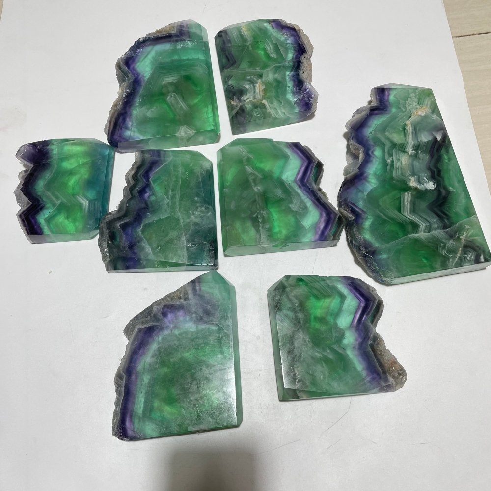 8 Pieces Large Fluorite Tower Points Wholesale -Wholesale Crystals
