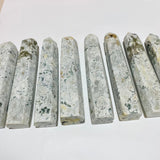 8 Pieces White Moss Agate Tower Points -Wholesale Crystals