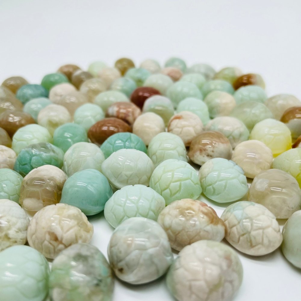 85 Pieces Sakura Agate Turtle Shell Carving -Wholesale Crystals