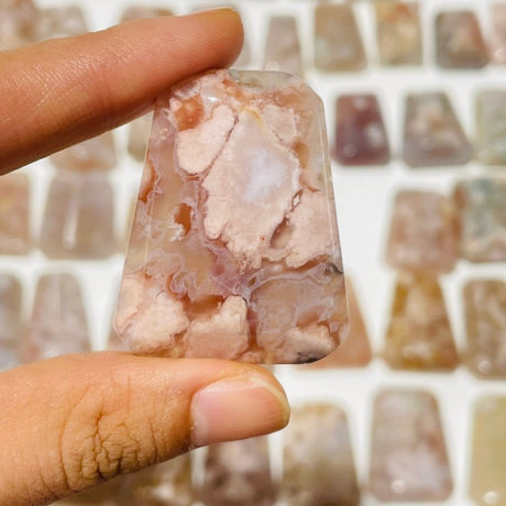 86 Pieces High Quality Sakura Flower Agate Cuboid Box Shape -Wholesale Crystals