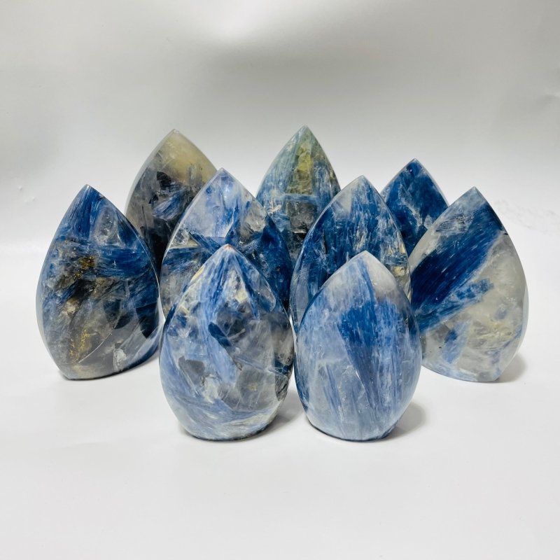 9 Pieces Blue Kyanite Mixed Clear Quartz Arrow Head Shape - Wholesale Crystals