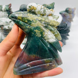 9 Pieces Ocean Jasper Rhyticeros Undulatus Birds Carving -Wholesale Crystals