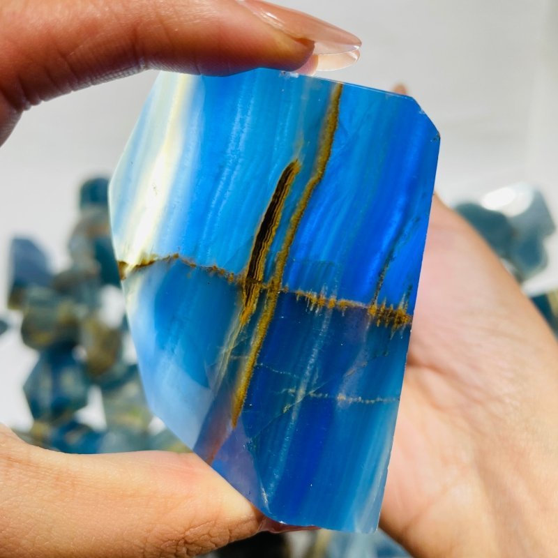 90 Pieces High Quality Blue Onyx Stone Free Form - Wholesale Crystals