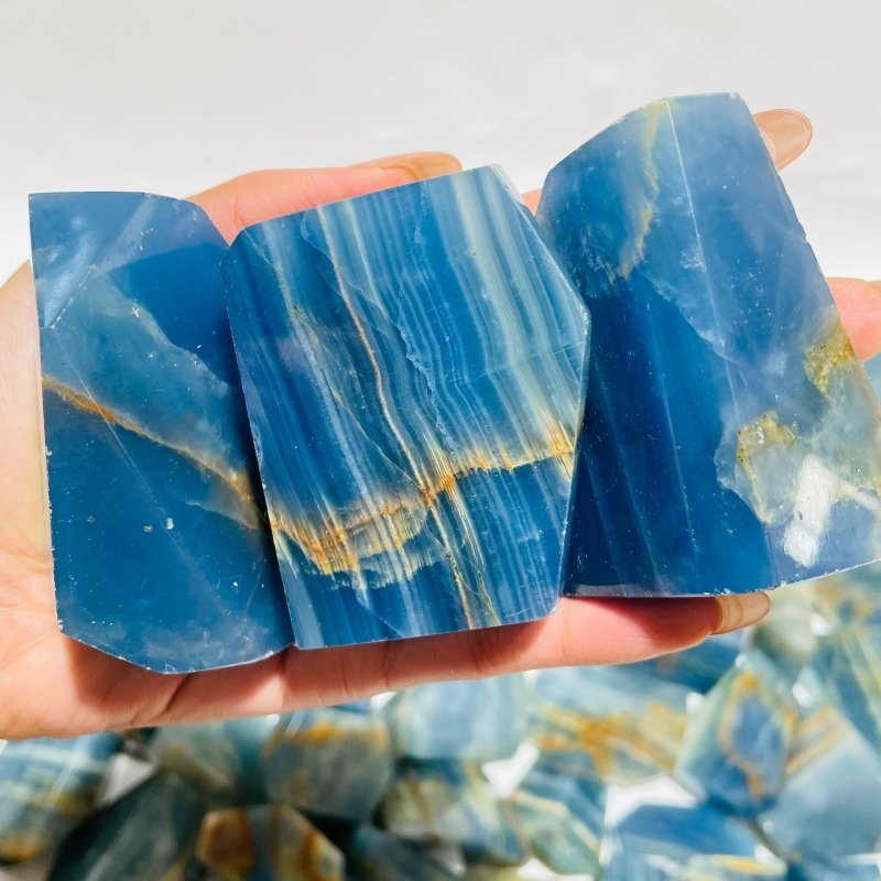 90 Pieces High Quality Blue Onyx Stone Free Form - Wholesale Crystals