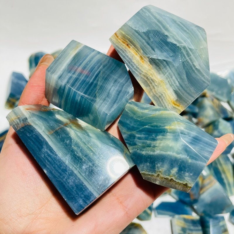 90 Pieces High Quality Blue Onyx Stone Free Form - Wholesale Crystals