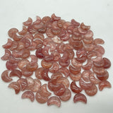 99 Pieces High Quality Mini Strawberry Quartz Moon DIY Pendant -Wholesale Crystals