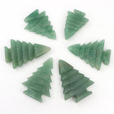 green aventurine polished carved Christmas tree -Wholesale Crystals