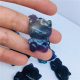 Colorful Rainbow Fluorite Crystal Hello Kitty -Wholesale Crystals