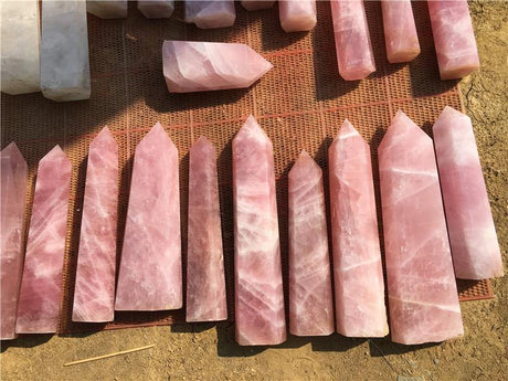 Big Rose Quartz Tower -Wholesale Crystals