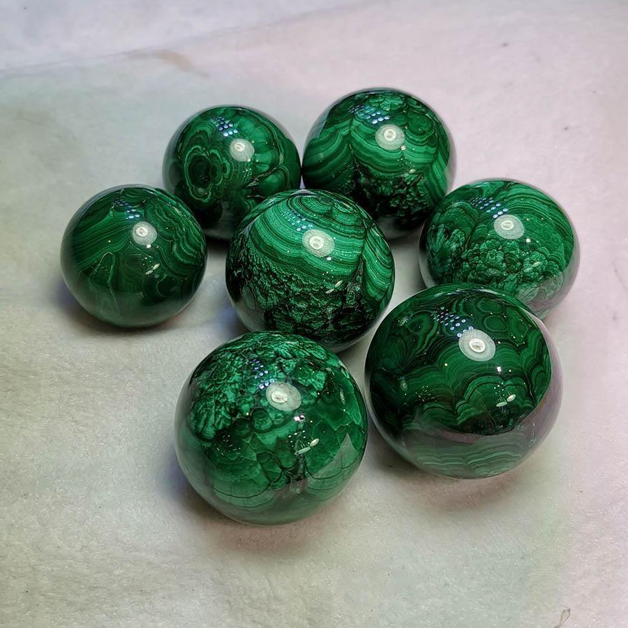 Malachite Spheres Balls -Wholesale Crystals