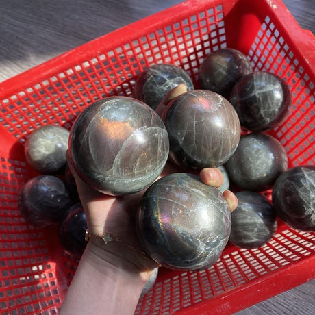 Orange&Purple Labradorite Sphere -Wholesale Crystals