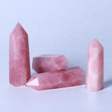 Madagascar rose quartz crystals point 2-3.5in(5-9cm) -Wholesale Crystals