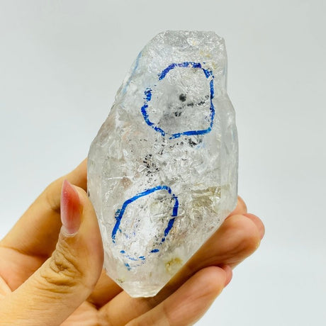 A74 Polished Clear Enhydro Quartz Fast Moving Bubbles -Wholesale Crystals