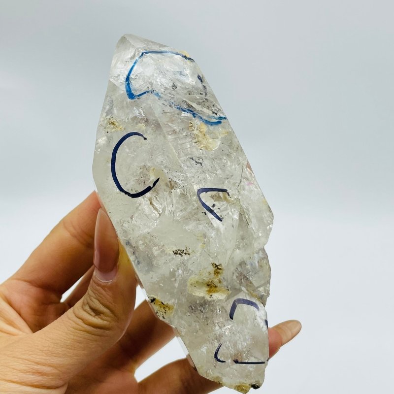 A78 Polished Enhydro Crystal Clear Quartz -Wholesale Crystals
