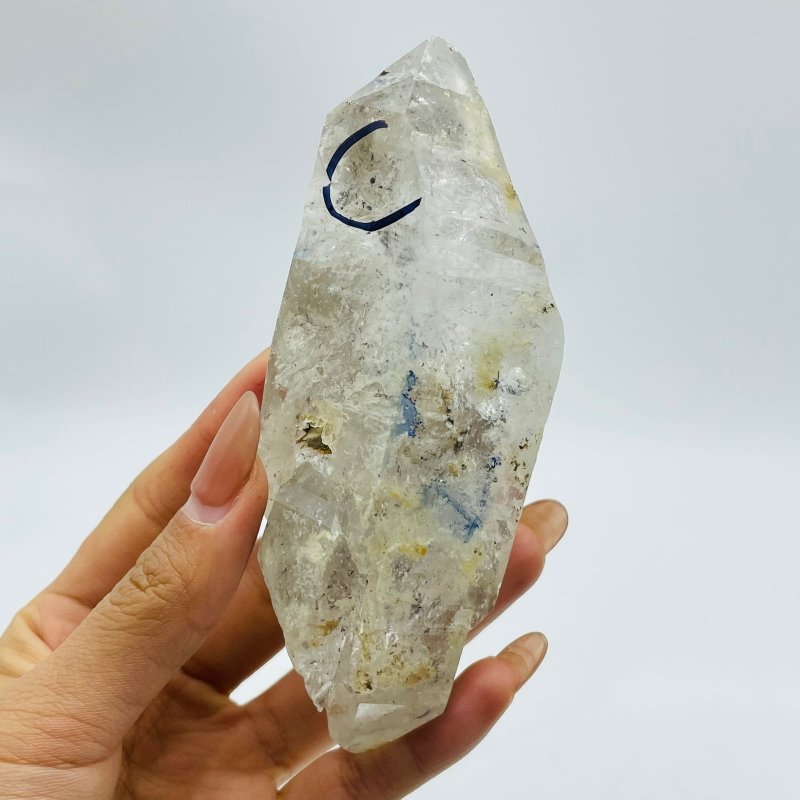 A78 Polished Enhydro Crystal Clear Quartz -Wholesale Crystals