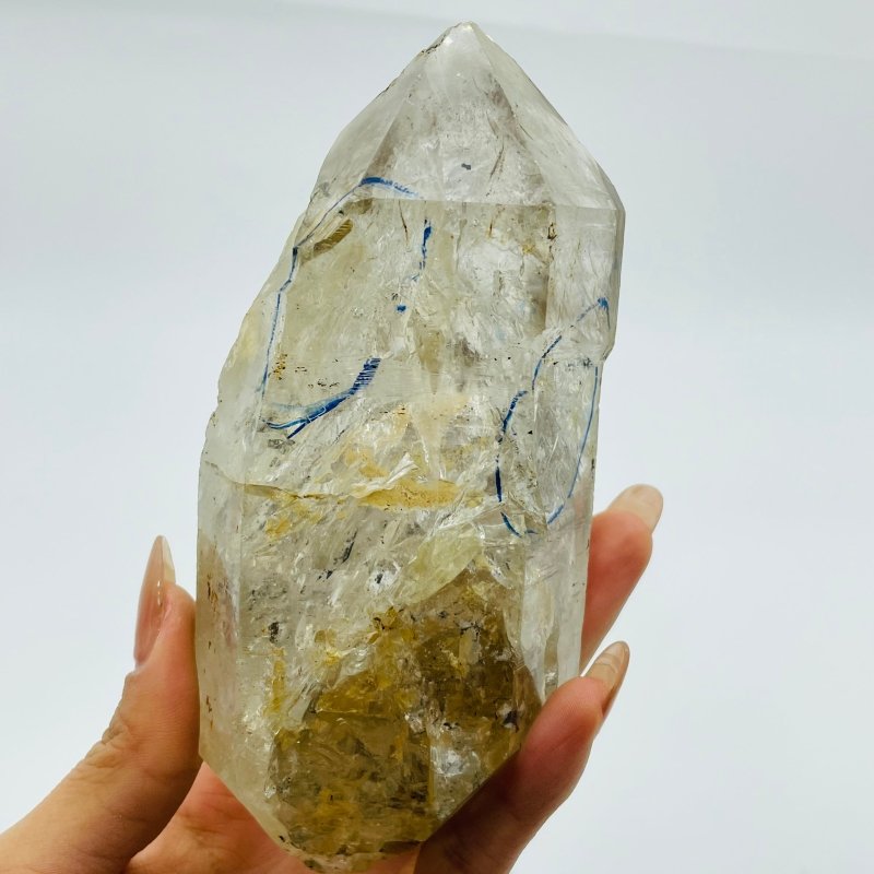 A79 Enhydro Many Large Bubbles Quicksand Double Point -Wholesale Crystals