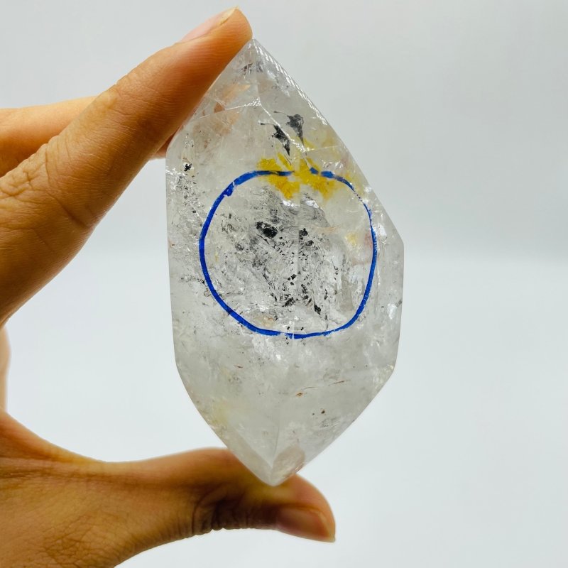 A82 Black Quicksand Polished Enhydro Quartz Crystal -Wholesale Crystals