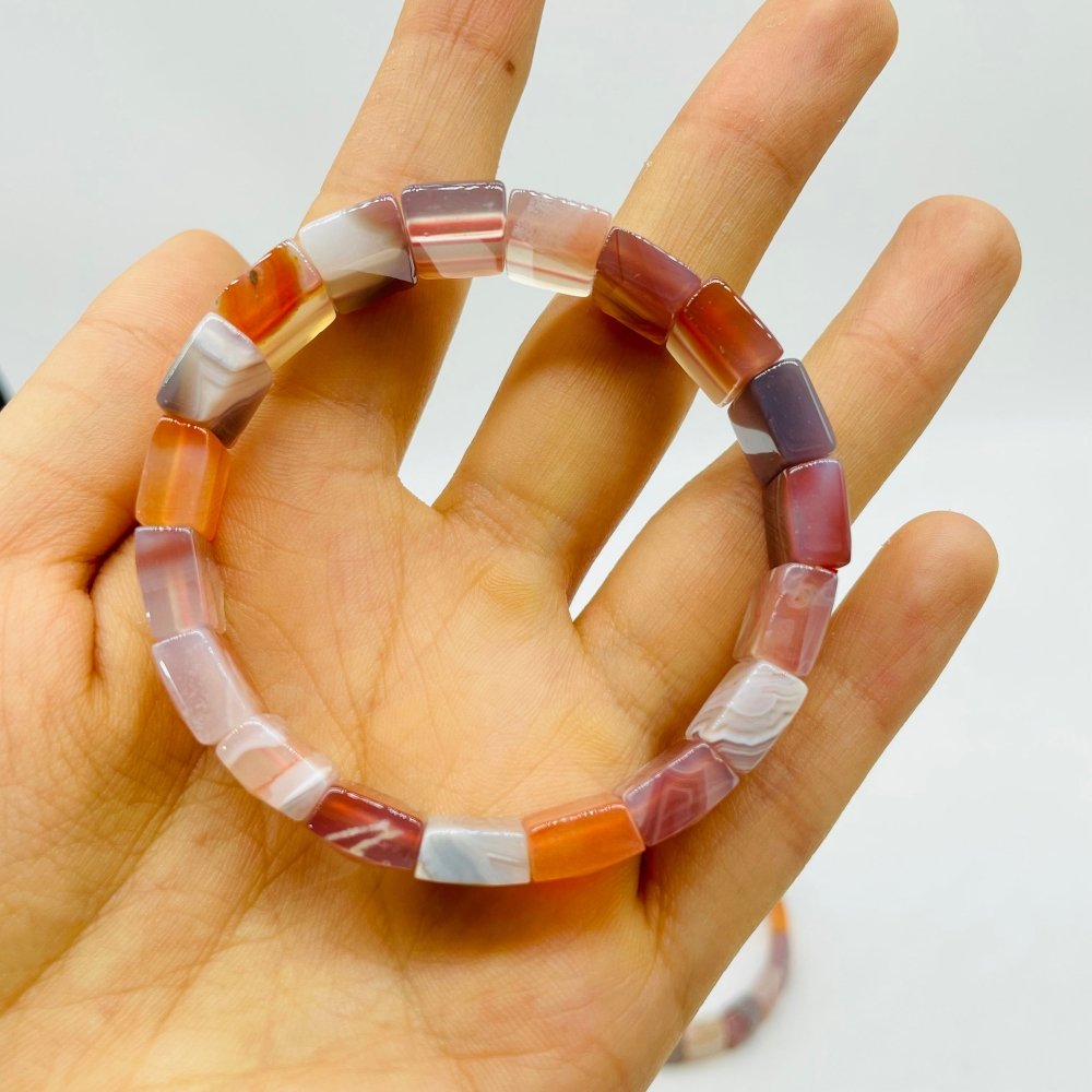 High Quality Red Stripe Agate Square Bracelet Wholesale -Wholesale Crystals