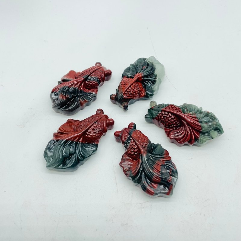 Africa Bloodstone Goldfish Carving Wholesale - Wholesale Crystals