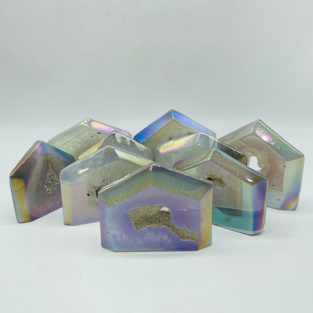 Aura Geode Agate Wide Tower Points Wholesale -Wholesale Crystals