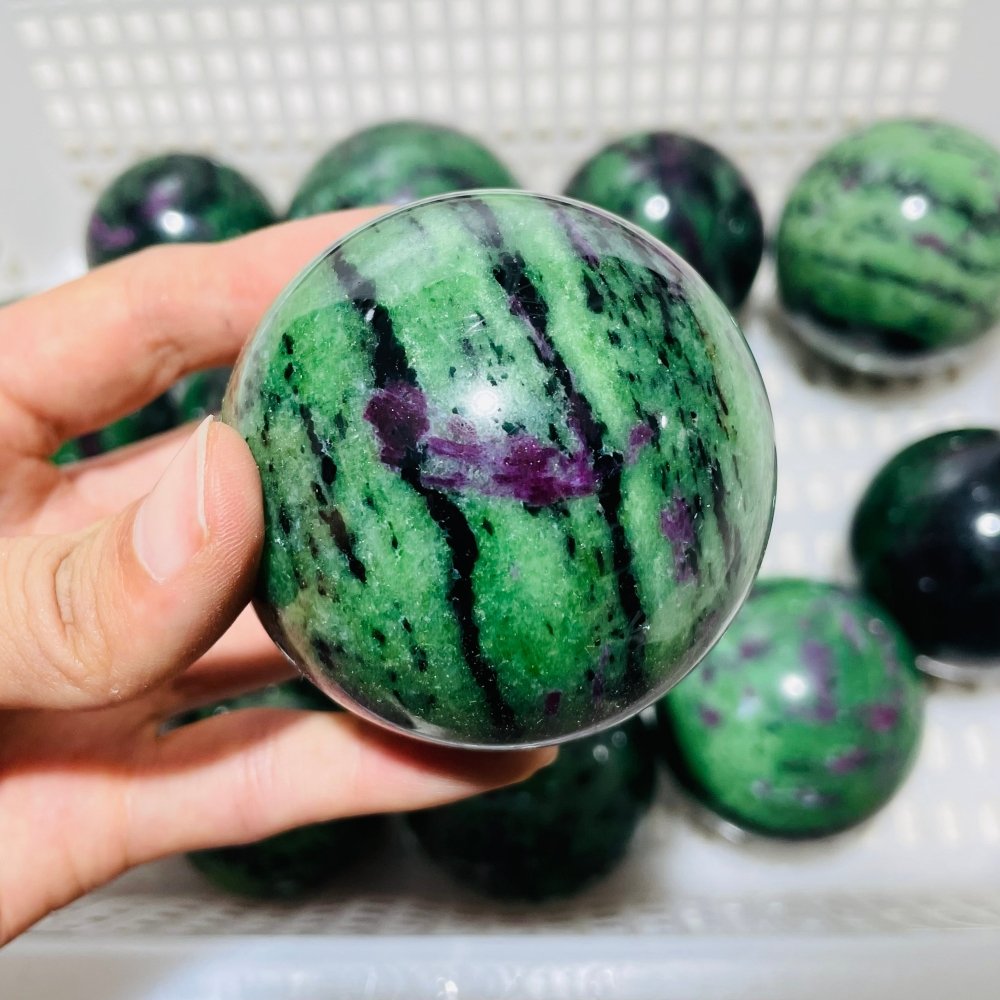 15 Pieces Beautiful Ruby Zoisite Spheres -Wholesale Crystals