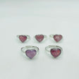 Beautiful Lepidolite Heart Shape Ring Crystal Wholesale -Wholesale Crystals