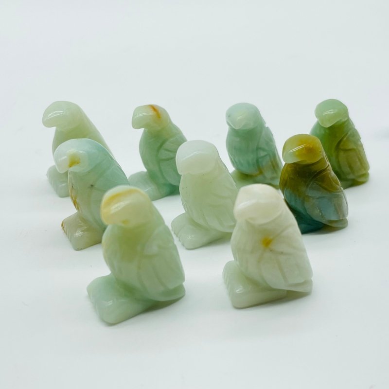 Beautiful Mini Bird Carving Rose Quartz Caribbean Calcite Wholesale -Wholesale Crystals